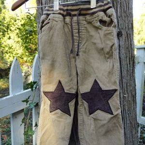 Boden star patch corduroys, size 2 - 3 years